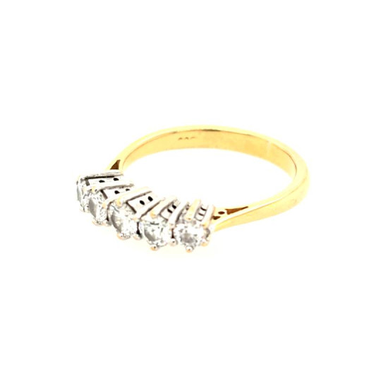 Pre Owned 18ct 5 Stone Diamond Ring ZU9